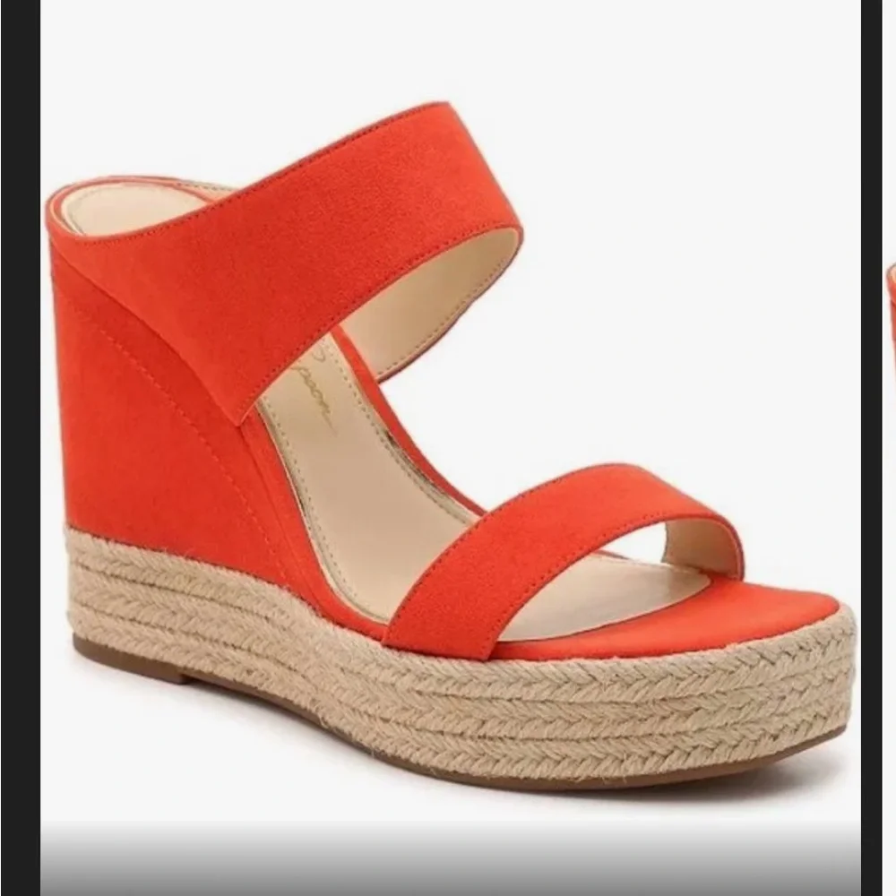Jessica Simpson Saphita Oxy Fire Espadrille Wedge Heel Sandals Size 7.5M - Picture 1 of 6